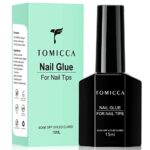 TOMICCA Gel Nail Glue - 15ml/4 in 1 Super Strong Nail Glue Compatible with Acrylic-Nails, Soft Gel Nail Tips and Press On Nails (Curing Needed),