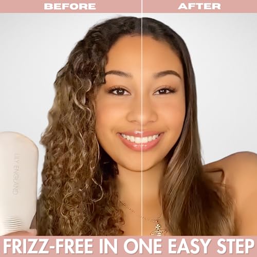 Ionic Hair Straightener Brush for Women, Fast Heating Ceramic & Anti-Scald Design, 80-230°C Adjustable Temperature - Hot Straightening Brush for