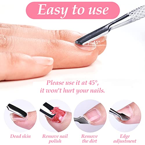 Gel Nail Polish Remover Tools Kit, VEGCOO 10 Pcs Nail Polish Remover Clips, 4 Nail Files, 200 Pcs Nail Wipe Cotton Pads, 2 Cuticle Pusher & a Nai