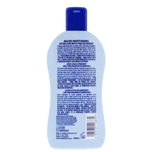 Malibu Sun After Sun Care, Moisturising Lotion with Tan Extender, Original, 400ml