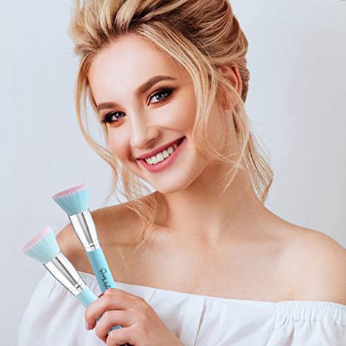 Foundation Brush Glamour Gaze Flat Top Kabuki Powder Brush Premium Synthetic Full Coverage Makeup Brush for foundation liquid Cream Buffer Blendi