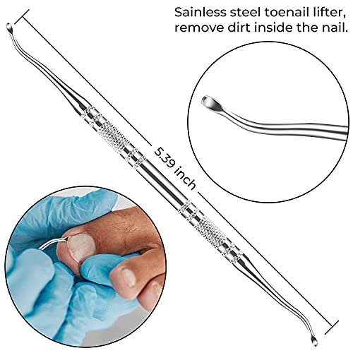 Artcut 9PCS Nail Clippers Toenail Clippers, Ingrown Toenail Tool, Toe Nail Clipper Professional Toe Clippers for Ingrown & Thick Nail, Strong Nai