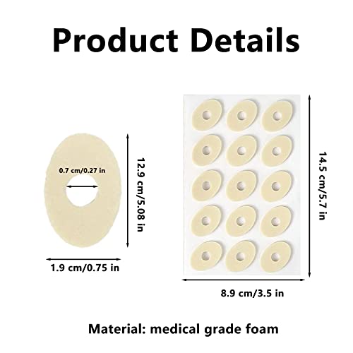 Bunion Plasters Corn Plasters Pads for Feet 30 Pcs Soft Corn Cushions Latex Foam Corn Plasters for Feet Self Adhesive Callus Pads Corn Pad Anti C