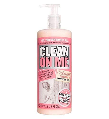 Soap and Glory The Righteous Body Butter Lotion Bundled with Clean on Me Creamy Clarifying Shower Gel 500 millilitre Hand Pumps