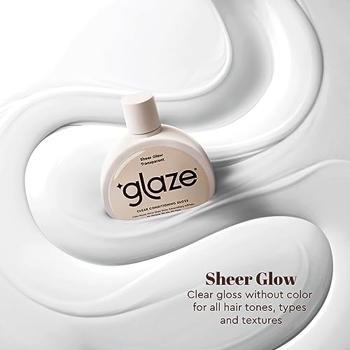 Glaze Sheer Glow Transparent Clear Conditioning Super Gloss 190ml (2-3 Hair Treatments) Award Winning Hair Gloss Treatment. No mix, no mess hair
