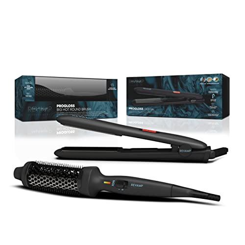 REVAMP Progloss Liberate Shine Cordless Straightener, Ceramic Compact Straightener with Lithium-Ion Technology for Frizz-Free Hairstyles, Infused