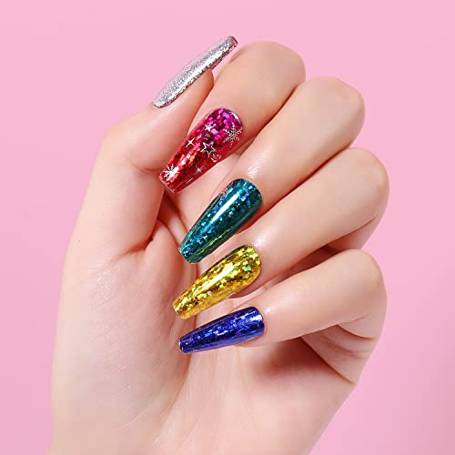 AIMEILI 2PCS Nail Foil Glue 15ml Nail Art Foil Transfer Glue for Foil Stickers Transfer Glue Gel Nail Art DIY UV LED Cure Needed