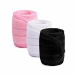 3 Pieces Towel Headband,XCOZU Make Up Hair Band Head Bands Spa Facial Cosmetic Headbands for Women Beauty Sport Yoga Shower Wash Face,Terry Towel