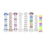 8 Sets Face Hair Gems Crystal Jewels Stickers Mermaid Rhinestone Glitter Tattoos Forehead Eyebrow Body Hair Decoration Gems for Girls Women Chris