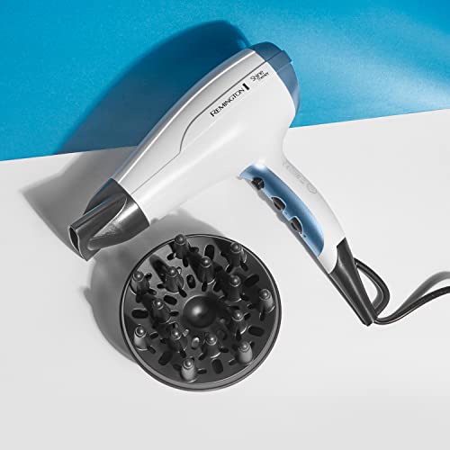 Remington Shine Therapy Hair Dryer with Power Dry and Cool Shot for a Frizz Free Shine, Quick Drying, 2300 W - D5216, White