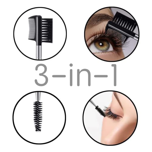 Eyebrow Eyelash Shaper Eyelash Comb Eyebrow Brush 3-in-1 Multifunction for Separating Lashes Eliminating Mascara Clumps and Grooming and Shaping