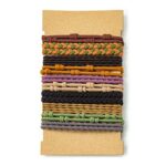 20pcs Hair Tie Bracelets for Women Men Boho Hair Ties Bracelets Ponytail Holders Elastics Hair Ties No Damage Dark Hair Tie Bracelets for Thick/M