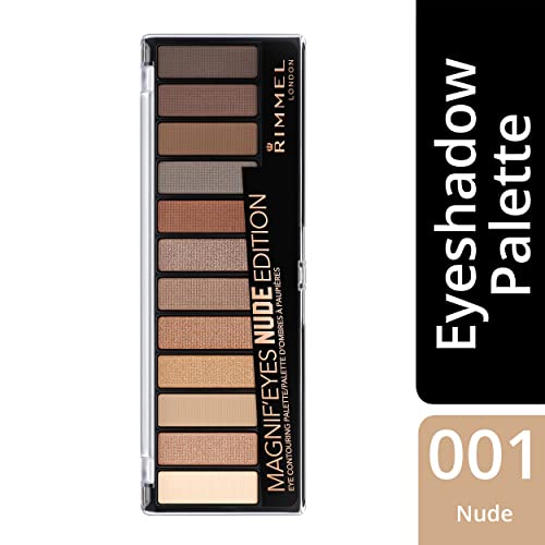 Rimmel Magnif'eyes Nude Edition Eyeshadow Palette, 12 shade, Cream