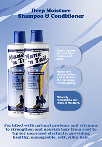 Mane 'n Tail Deep Moisture Shampoo & Conditioner Kit 355ml - Vitamin E and Pro-Vitamin B5 - For all hair types - Helps repair hair and scalp