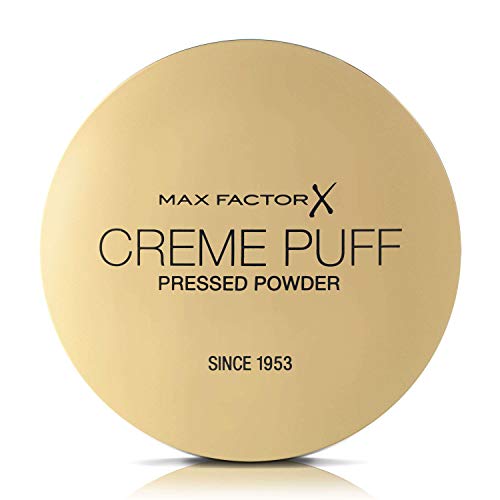 Max Factor Cream Puff Pressed Compact Powder, Glowing Formula for All Skin Types, 13 Nouveau Beige, 21 g