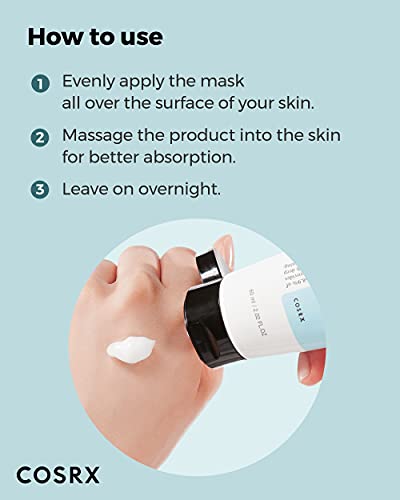 COSRX Ultimate Nourishing Rice Overnight Spa Mask, 60ml | Facial Moisturizer with Rice Extract and Niacinamide | Leave-on Face Mask | Korean Skin