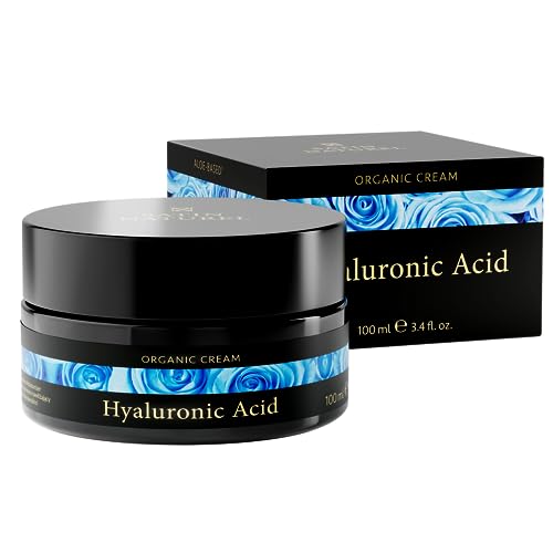 Hyaluronic Acid Face Cream 100ml - Skincare Face Moisturizer for Women with Aloe Vera - Organic Face Cream for Women - Repair Night and Day Cream