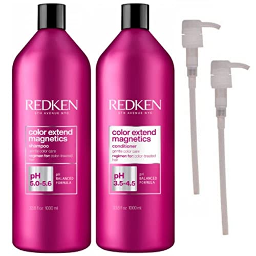 REDKEN COLOUR EXTEND MAGNETICS SHAMPOO & CONDITIONER 1000ML + PUMPS DUO
