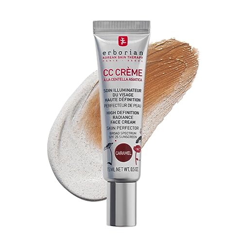 Erborian CC Cream with Centella Asiatica – Lightweight Skin Perfector Tinted Moisturiser and Brightening Face Cream - Korean Skincare Cream Fair