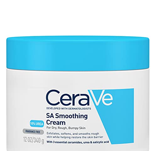 CeraVe SA Smoothing Cream for Rough and Bumpy Skin 340g with Salicylic Acid and 3 Essential Ceramides