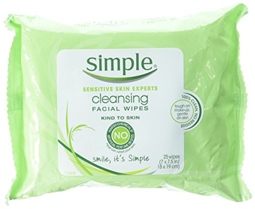 Simple Cleansing Facial Wipes (Boxed 6 packs x 25 wipes) Total 150 Wipes