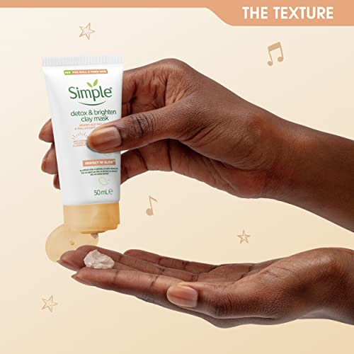 Simple Protect 'N' Glow Detox & Brighten Clay Mask deep-cleansing and skin brightening for glowing skin 50 ml