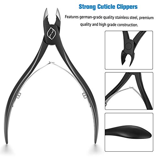 FERYES Cuticle Nippers, Cuticle Cutter and Remover with Cuticle trimmer for Dead Skin - Professional Manicure Tools and Cuticle Clippers- Stainle