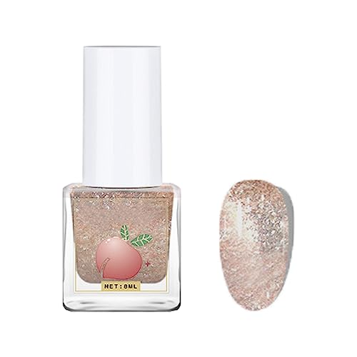 Shefave Pearl Nail Polish,Quick Dry Nail Polish - Natural Water Based Long Lasting Glossy Easy Peel off Fruity Aroma No Need Cure Nail Varnish -