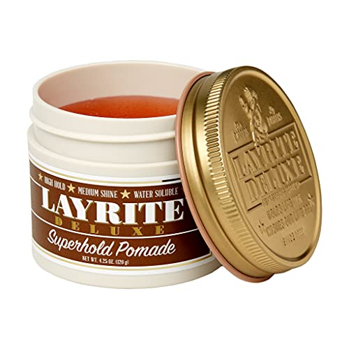 Layrite Superhold Pomade 120g | High Hold | Water Soluble | Medium Shine