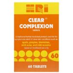 HRI Clear Complexion Tablets. Natural Active Herbs to Relieve Mild Skin Conditions. for The Treatment of Mild Acne, Spots, Pimples, Blemishes, Mi