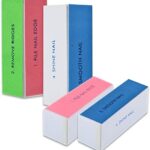 4 Pcs Nail Buffer Blocks - 4 Sided Way Nail File and Buffer Block, Professional Nail Files Manicure Treatment Sanding File for Shiny Glossy Surfa