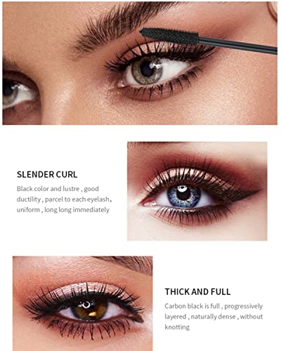 Fibre Lash Mascara Black,Waterproof Mascara Black Volume and Length,4D Maskara,Waterproof Mascara Black,5D Long Lash Mascara Black,Long Lasting,