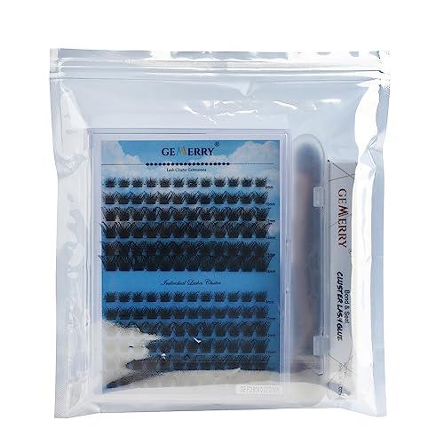 Cluster Eyelash Extensions 240pcs Cluster Lashes Individual Lashes D Curl 30D 40D 0.07mm 8-16mm Mix Ribbon Lashes Wide Stem Natural Lashes DIY La