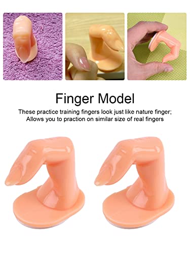 Deciniee Practice Finger, 10 pcs Manicure Training Display Practice Fake Finger Plastic Finger Model for Nail Art Practice