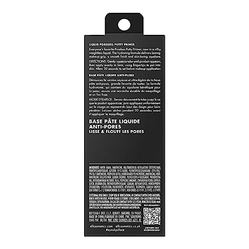 e.l.f. Liquid Poreless Putty Primer, Hydrating Liquid Face Primer For A Smooth Complexion, Grips Makeup For Longwear, Vegan & Cruelty-free