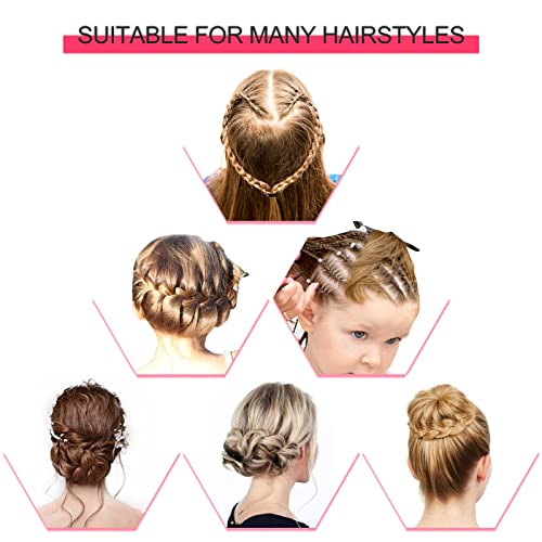 Hanyousheng Hair Bands, 1000 Pcs Hair Elastic Bands, Black and Clear Small Hair Bands, Small Elastic Bands for Hair, for Kids Hair Braiding,Weddi