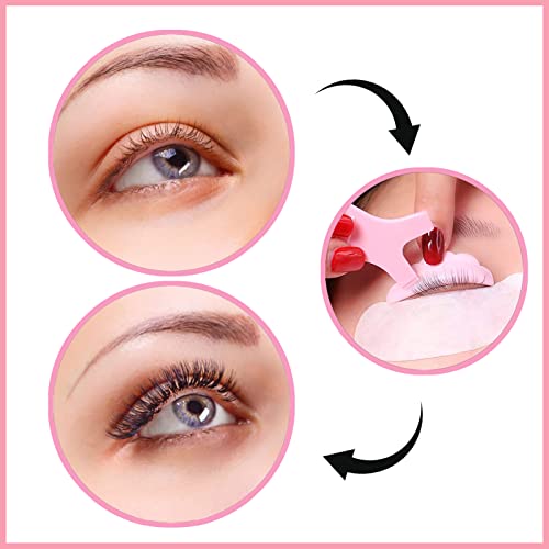 30 Pairs Silicon Curlers Shields Pads with 10 Y Eyelash Brush Combs, Reusable Lash Lift Rods Tool 5 Sizes Makeup Beauty Utensil for Lash Perming