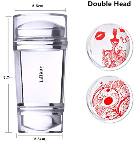 BUDOCI Nail Stamping Kit 12Pcs Nail Template Set Nail Plates Nail Stamping Templates with 2 Stamper 2 Scraper 1 Nail Plate Storage Bag Organizer