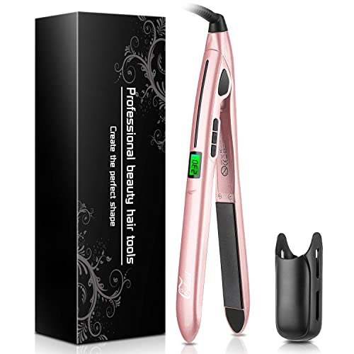 Culwad Hair Straighteners, 2 in 1 Ceramic Flat Iron and Curling Iron with LCD Display, Straightners & Curls with Adjustable Temperature (140-230