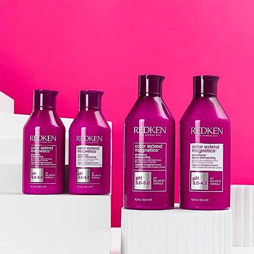REDKEN Shampoo & Conditioner, For Coloured Hair, Enhances Shine, Color Extend Magnetics, Power Duo 500 ml Set