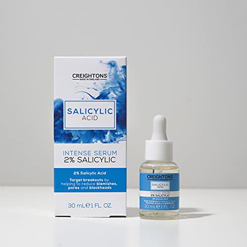 Creightons Salicylic Acid Intense Serum 2% Salicylic (30ml) - Target breakouts by helping to reduce blemishes, pores & blackheads for a cleaner,