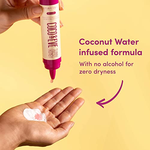 Coco & Eve Sunny Honey Bronzing Face Drops (Medium Glow), Natural Self Tanning Face Drops. Hydrating Hyaluronic Acid. Indoor Sunless Moisturizing