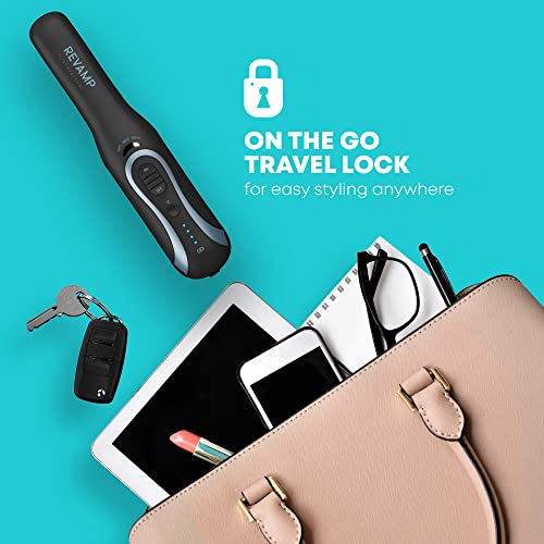 REVAMP Progloss Liberate Shine Cordless Straightener, Ceramic Compact Straightener with Lithium-Ion Technology for Frizz-Free Hairstyles, Infused