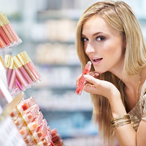 Lip Plumper Gloss Moisturizing Lip Lotion Oils,6Pcs Fruit-flavored Transparent Colorless , Moisturized Liquid Lipstick for Dry and Chapped Lips (