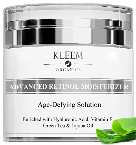 Retinol Face Cream with Hyaluronic Acid & Vitamin E | The Best Anti Aging Cream to Reduce Wrinkles & Age Spots | Day & Night use | Better than an