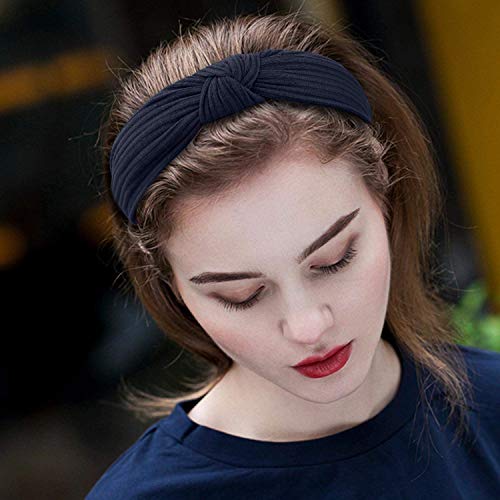 Haquno Headbands for Women 10 Packs Fabric Hair Band Accessories Elastic Head Wrap Cute Outdoor Hair Accessories