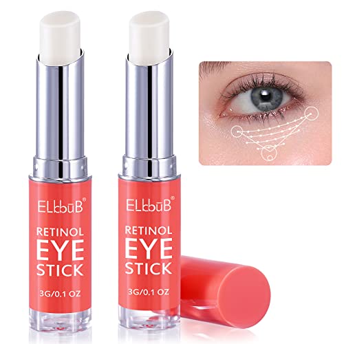 ELBBUB Retinol Eye Stick - Anti Wrinkle Eye Cream for Puffy Eyes, Dark Circles, Eye Bags, Crows Feet, Wrinkles, Reduces Wrinkles Saggy Skin Puffy