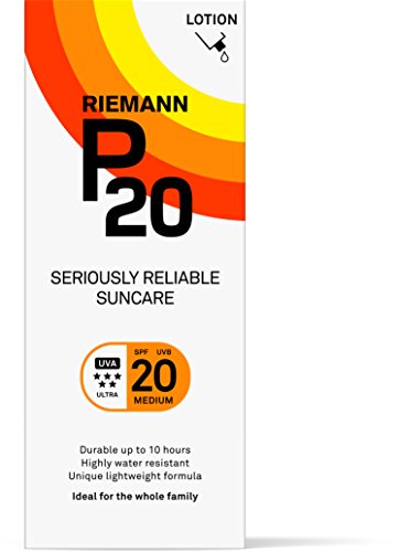 Riemann P20 Sunscreen SPF20 Lotion 200ml | Long Lasting UVA & UVB Protection for up to 10 hours | Highly Water Resistant