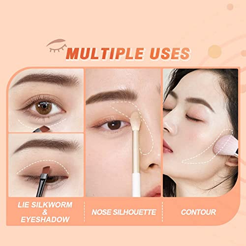 Eyebrow Powder,2in1 Eyebrow Powder Kit,Eyebrow Palette,Eyebrow Pencil Eyebrow Pomade, Medium Brown &DarkBrown,Eyebrow Dye,Eye Brown Tint Kit,Root