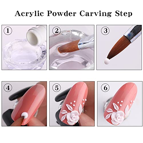 Acrylic Powder Set - Colorful Acrylic Nail Powder Powder for Acrylic Nails Extension 3Colors Set